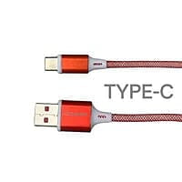 Champion 65W SuperVOOC Type-C Data Sync & Fast Charging Cable , Compatible with Samsung, Mi, Realme, Oppo, Vivo, OnePlus, Nothing Devices, Fishnet , 100cm (Red)