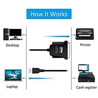 USB To IEEE1284 CN36 Parallel Printer Adapter Cable for Printer