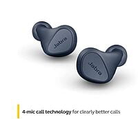 Jabra Elite 3 in Ear True Wireless Earbuds Noise Isolating with 4 Built-in Microphones for Clear Calls (Navy Blue)