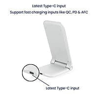 Stuffcool WC720 Foldable 15W Wireless Charger – Compatible with iPhone 13, iPhone 12, Samsung S21/S21 Ultra, Note 20 Ultra, and Other Flagship Devices