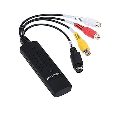 Easycap USB 2.0 Adapter TV Video Audio VHS to DVD Converter Capture Card Adaptor (Black)