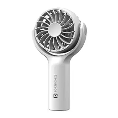 Portronics Toofan Mini Portable Rechargeable Fan with 3 Speed Modes, Upto 7800 RPM Max Speed, 2000 mAh Battery, Type C Charging Port, Magnetic Base for Stability