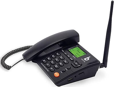 Beetel F2N+ GSM Fixed Wireless Phone Dual SIM Cordless Landline Phone (Black)