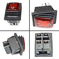 Waterproof Rocker Switch 4Pins 16A 250V Push Button Switches with LED