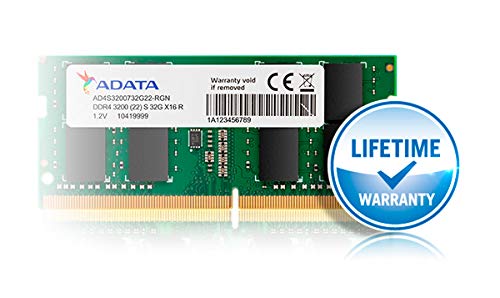 ADATA Premier (SO-DIMM) DDR4 Laptop Memory, Single RAM Module, Supports Intel & AMD CPUs, XMP Profile Support, Fast Data Transfer, Enhanced Efficiency, Without Heat Sink