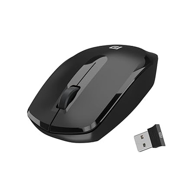 Portronics Toad 25 Wireless Mouse, 2.4 GHz with USB Nano Dongle, 1200 DPI Optical Tracking, Ambidextrous for PC, MacBook, Laptop (Black)