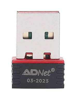 Adnet AD-UW-0211 300 Mbps Wireless USB Adapter (Black)