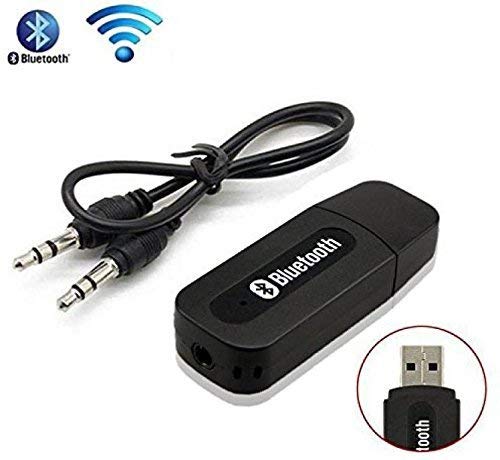 Bluetooth Adapter Audio Music Receiver with 3.5mm aux Cable Compatible with Car Media Player and Convert Old Speakers into Wireless