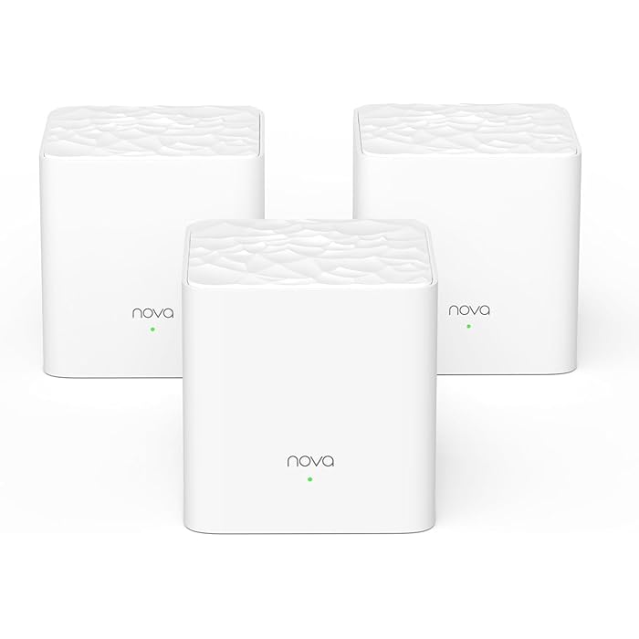 Tenda MW3 Whole Home Mesh WiFi System - AC1200 Dual-Band, 3500 sq.ft Coverage, App Control for Seamless Home Internet (White, Set of 3)