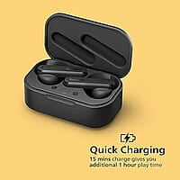 Philips Audio TWS TAT4506 Bluetooth Earbuds | Active Noise Cancellation, 24 Hr Playtime, IPX4, Touch Controls, Type-C Charging - Black