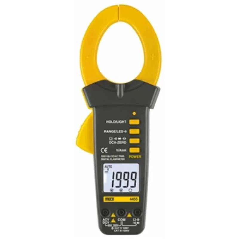 Meco (4455) 3-1/2 Digit 1999 Counts 2000V & 2000A DC/AC TRMS Auto & Manual Ranging Clampmeter
