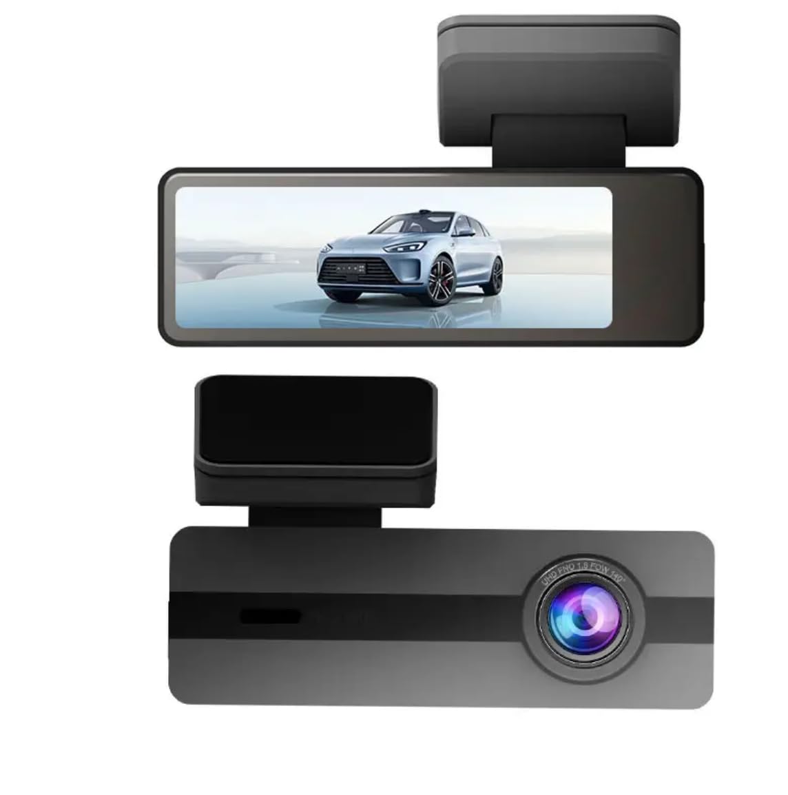 Dash Camera (F23) 4K Dual ,(7.62cm) 3” IPS Display, WiFi & GPS, 170° Wide Angle, Night Vision, G-Sensor, Loop Recording, Motion Detection, Parking Mode, Car DVR Dashboard Recorder