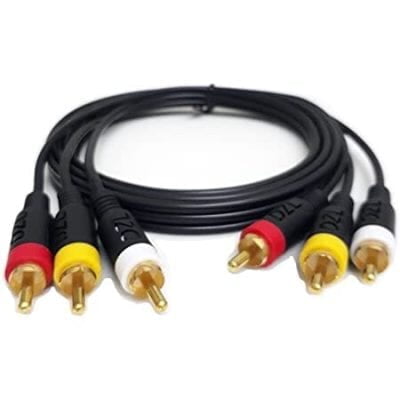 3 RCA Male to 3 RCA Male Stereo Audio Video Cable 1.5M