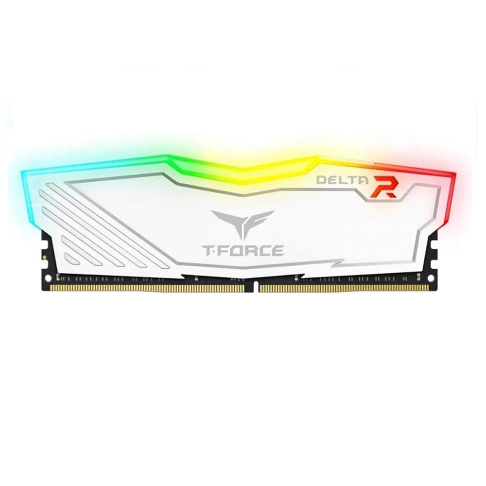 TeamGroup T-Force Delta RGB DDR4 Desktop Gaming Memory, Metal Heatsink, ARGB Motherboard Sync, XMP 2.0, for Intel/AMD CPU, High Performance Low Latency RAM Module