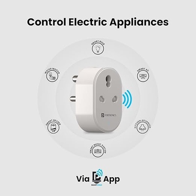 Portronics Splug 16 Wifi 16A Smart Plug Suitable for AC, Geyser, TVs, Fan Compatible with Alexa and Google Assistant