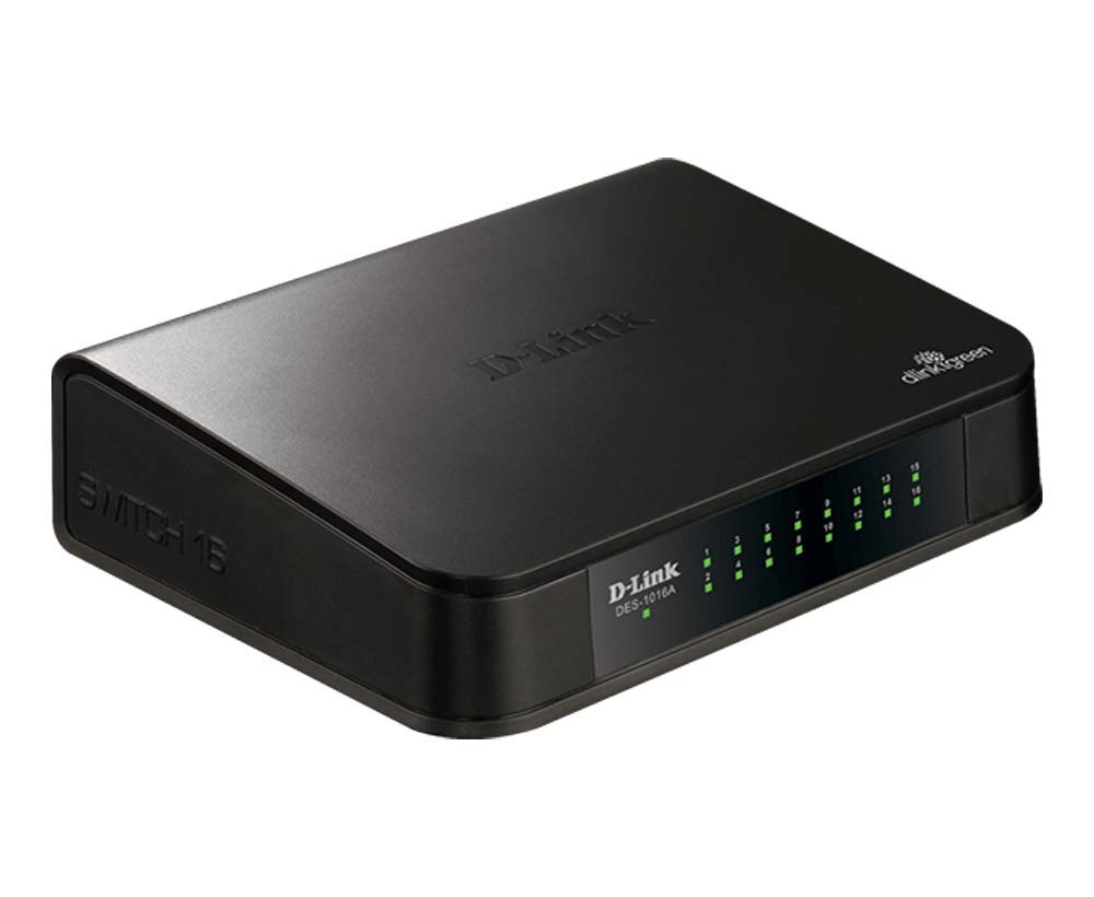 D-Link DES-1016A 16 Port 10/100 MBPS Switch, Black