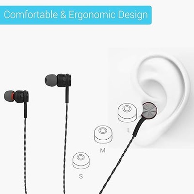 Portronics Conch Gama Earphone,1.2m Tangle Free Cable, Mic, 3.5mm Aux Port Wired Gaming  (Black, In the Ear)