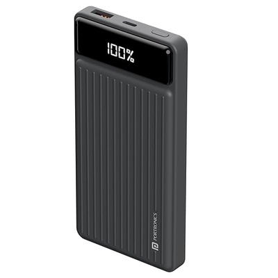 Portronics Luxcell B 10K 10000 mAh 22.5W Fast Charging Power Bank, Ultra Slim Power Bank with Mach USB-A Output, Type C PD Output, Type C Input, Wake Up Button