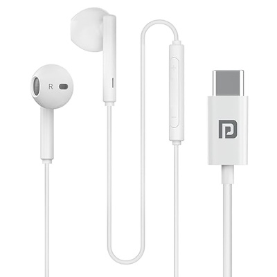 Portronics Conch Theta C in Ear Type C Wired Earphones with in Line HD Mic, Powerful Audio, 14.2mm Driver, Unique Earbuds Design, TPE Anti Tangle Wire, in line Controls, Wide Compatibility