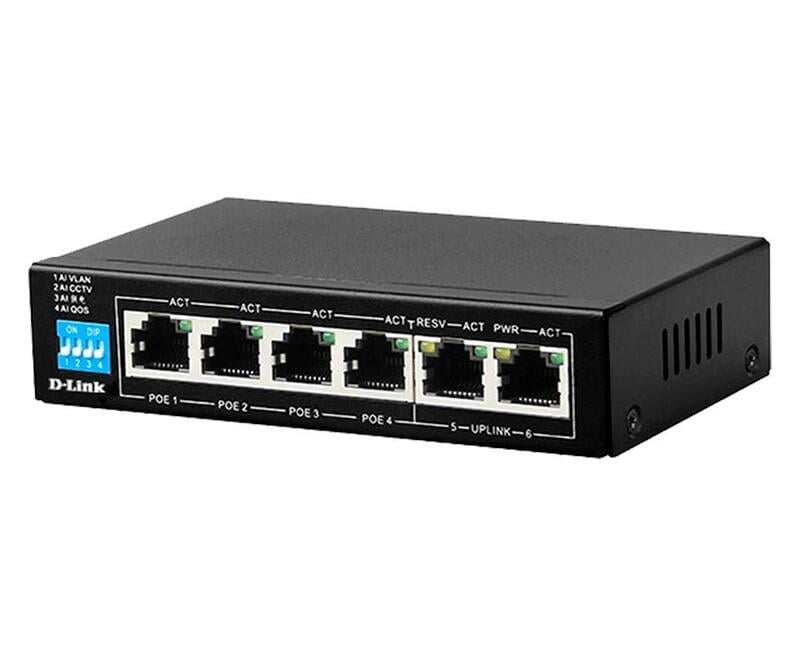 D-Link  Unmanaged PoE Switch DES-F1006P-E