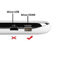 HDMI Female to Micro HDMI or Mini HDMI Male Connector (Black)