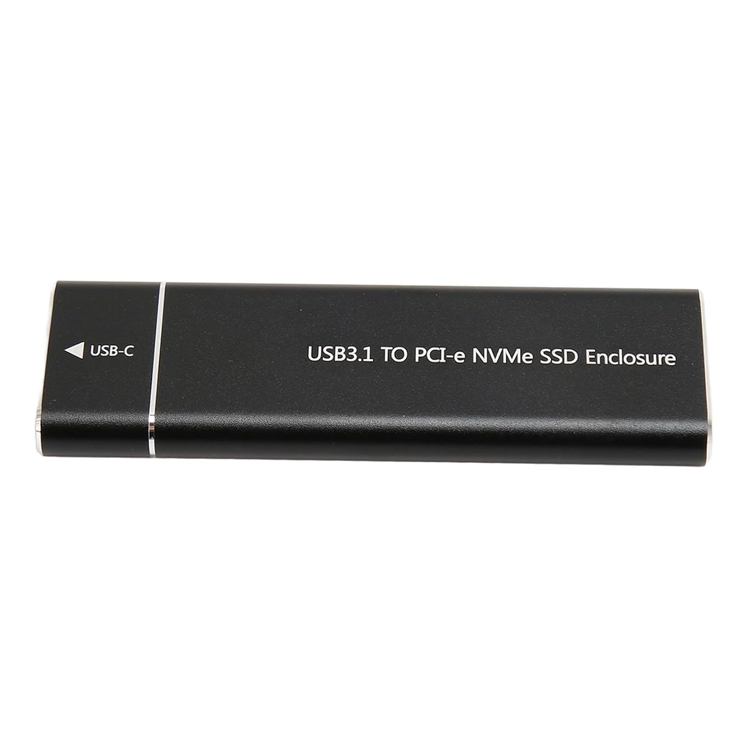 M.2 SSD Enclosure PCI-E NVMe reader with USB 3.1 Type-C, 10Gbps External Enclosure for 2230/2242/2260/2280 SSD (Black)