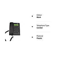 Beetel M500 Caller ID Landline Phone with Speaker Phone (Black)