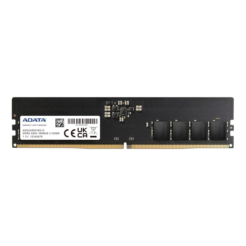 ADATA (UDIMM) DDR5 Desktop Memory, Single RAM Module, Supports Intel & AMD Latest CPU, Intel XMP & AMD Expo, Built in PMIC, On Die ECC, Low Voltage, More Bandwidth, Without Heat Sink