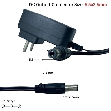 Champion 5V 1Amp Power Adapter Pin Size (5.5mm*2.5mm) For Electronic Instruments (Black)