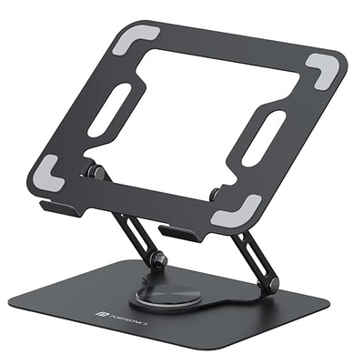 Portronics My Buddy K9 Portable Laptop Stand - Adjustable Elevation Levels - Ventilated Anti-Slip Design - 360-degree Rotating Base