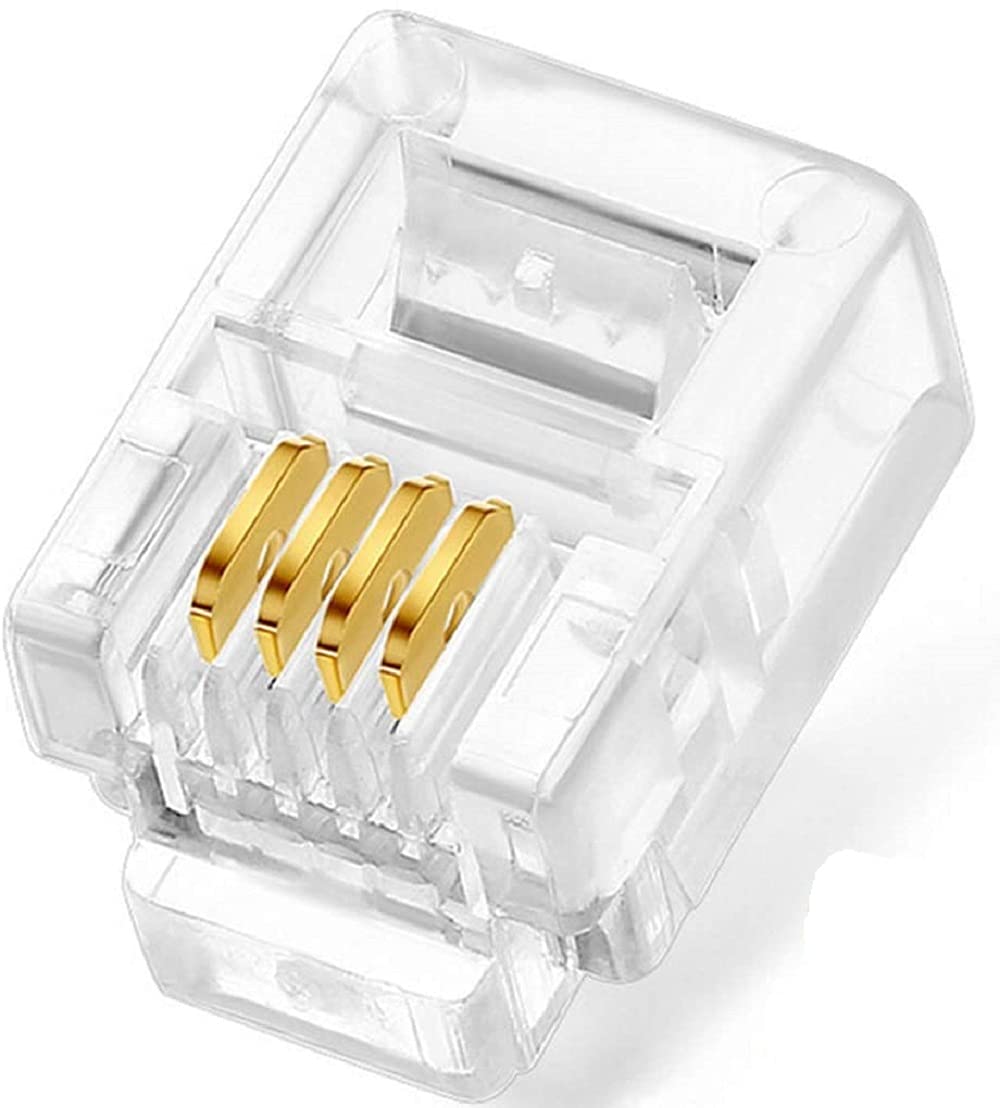 Telephone Plug 4 Pin RJ11 6P4C Modular Plug Telephone Connector( pack of 500)