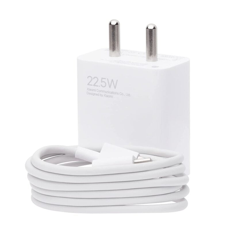 MI Xiaomi 22.5W Fast USB Type C Charger Combo for Tablets - White