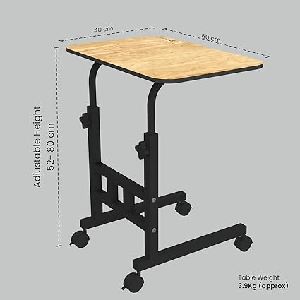 Portronics My Buddy D Wood Multipurpose Movable & Adjustable Table for Computer & Laptop(Brown)