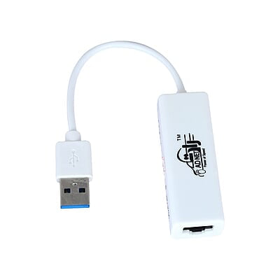 USB 2.0 to Ethernet Adapter, upto 10/100 Ethernet Network Internet LAN RJ45 Adapter Replacement for Desktop Laptop (White)