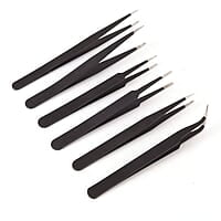 Anti-static Tweezer 6 Set for Electronics Repair | Soldering Tweezer | Crafting and Jewelry Tweezer Set Stainless Steel