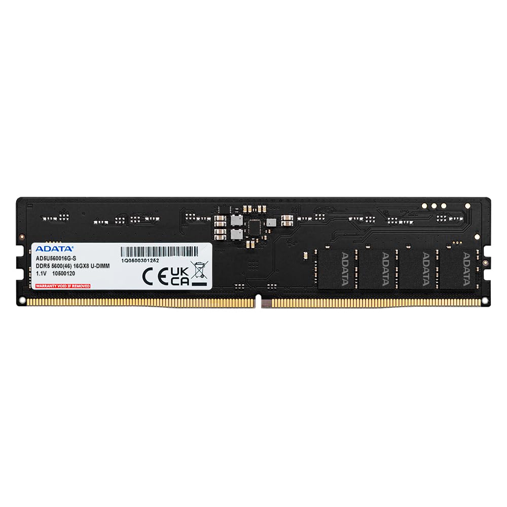 ADATA (UDIMM) DDR5 Desktop Memory, Single RAM Module, Supports Intel & AMD Latest CPU, Intel XMP & AMD Expo, Built in PMIC, On Die ECC, Low Voltage, More Bandwidth, Without Heat Sink