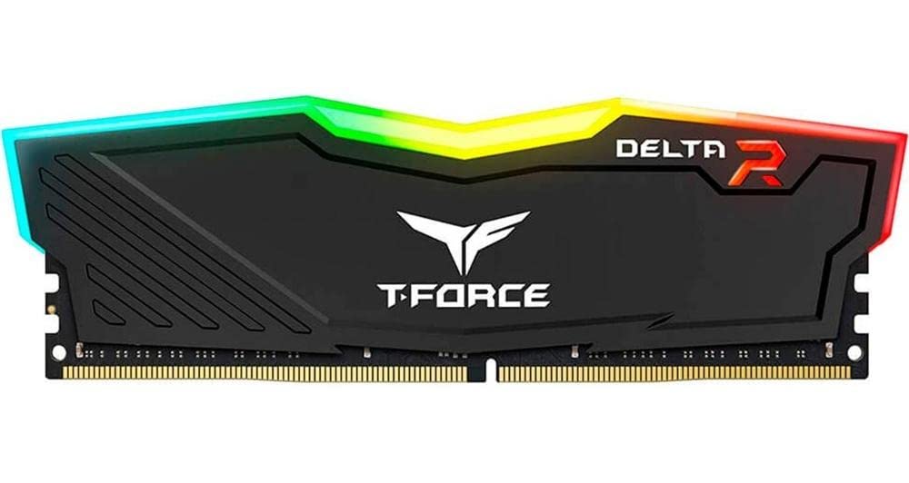 TeamGroup T-Force Delta RGB DDR4 Desktop Gaming Memory, Metal Heatsink, ARGB Motherboard Sync, XMP 2.0, for Intel/AMD CPU, High Performance Low Latency RAM Module