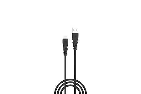 Portronics Konnect Core 8 PIN Cable Tangle-Free with 3A Rapid Charging & 480mbps Data Transmission, 1 Meter Length(Black)