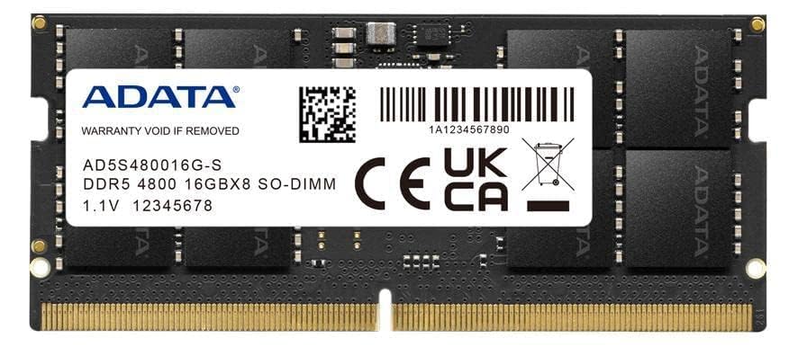 ADATA Premier (SO-DIMM) DDR5 Laptop Memory, Single RAM Module, Supports Intel & AMD Latest CPU, Intel XMP & AMD Expo, Built in PMIC, On Die ECC, Low Voltage, More Bandwidth-Without Heat Sink