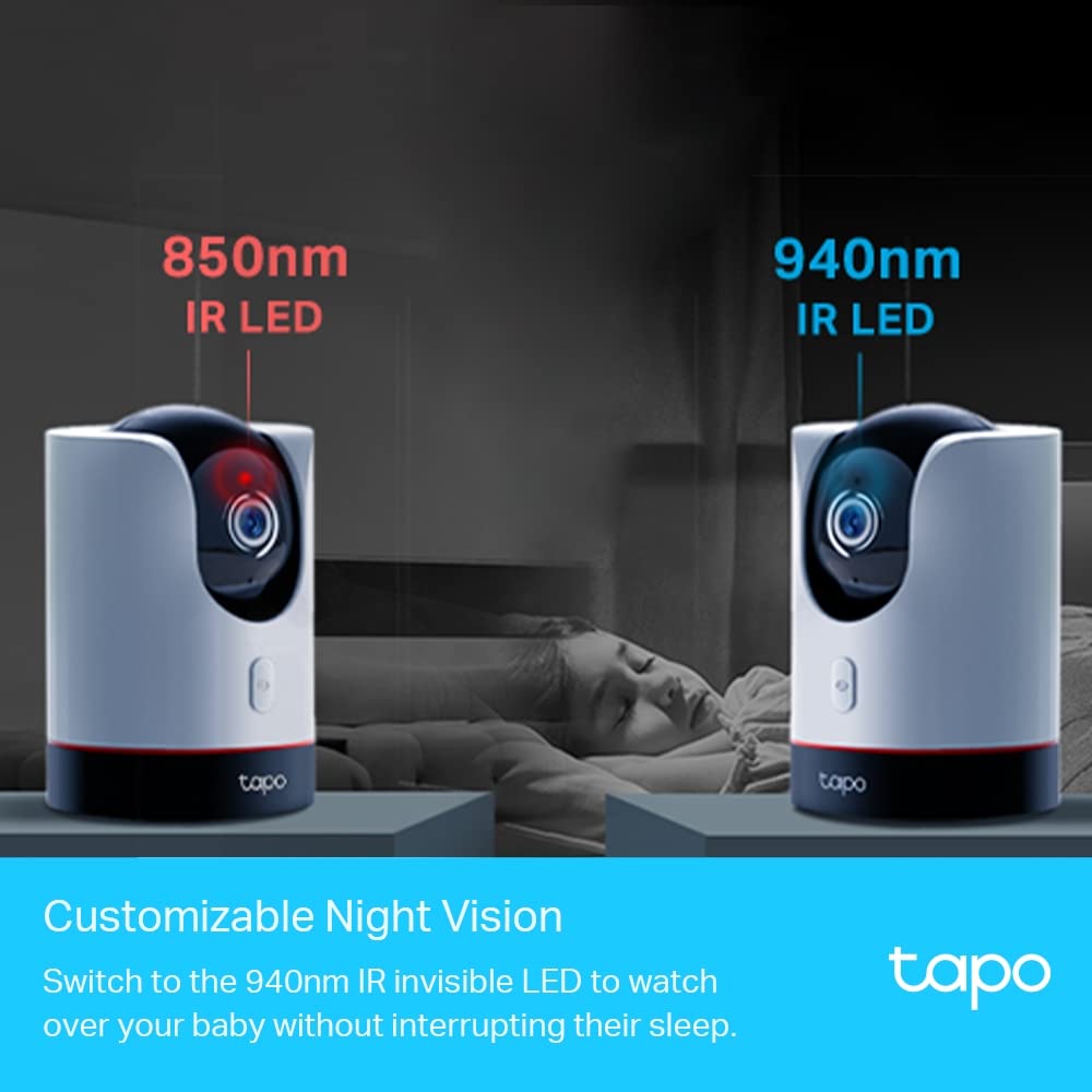 TP-Link Tapo C225 4MP 2K QHD 1440p Pan/Tilt WiFi Security Smart Camera, Indoor CCTV, Smart AI, Starlight Sensor,Night Vision Compatible with Alexa&Google Home, No Hub Required, SD Storage