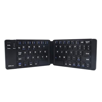 Portronics Chicklet POR-973 Foldable QWERTY Keyboard, Mini Pocket Sized, Rechargeable, Bluetooth Wireless, One Touch Connect Button, for iOS, Android and Windows Tabs, Smartphones, Black