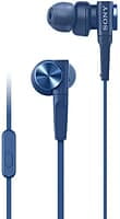 Sony MDR-XB55AP in-Ear Extra Bass Wired Headphones with Mic (Blue)