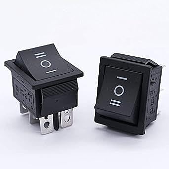 DPDT 16 Amp 6 Pins Mini Toggle Switch - 3 Position ON/Off/ON for Car, Auto, and Boat