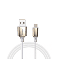 Champion USB to Type-C 3Amp Data Sync & Charging Cable PVC Metal 1M for all Smartphones, Tablets & other Type C devices (Silver)