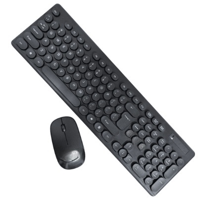 Wireless USB Keyboard and Mouse Combo 2.4G Full-Sized Ergonomic Keyboard for PC Laptop Windows Mac (Black)