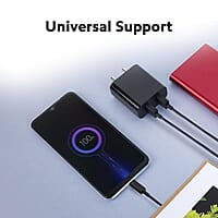 Mi 18W Dual USB Port Charger |Quick Charge 3.0| Compatible for Mobile, Headphones, TWS, Game Console, And Power Banks (Black)