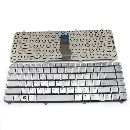 Laptop Keyboard Compatible for HP Pavilion DV5 DV5Z DV5 1000 DV5 1301 DV5 1100 Silver