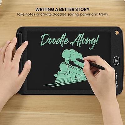 Portronics Ruffpad 8.5E Re-Writable LCD Writing Pad with Screen 21.5cm (8.5-inch) for Drawing, Playing, Handwriting Gifts for Kids & Adults Portronics Ruffpad 8.5E Re-Writable LCD Writing Pad with Screen 21.5cm (8.5-inch) for Drawing, Playing, Handwriting Gifts for Kids & Adults