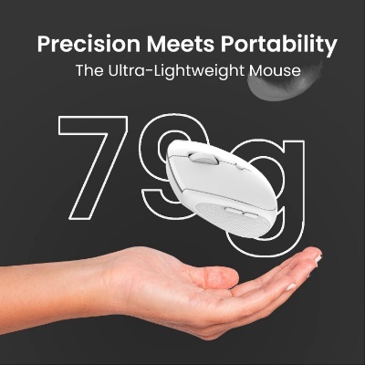 Portronics Toad 30 Wireless Mouse with 2.4 GHz Connectivity, USB Receiver, 6 Buttons, Adjustable DPI, Silicon Grip & Ergonomic Design for PC, Laptop, Mac