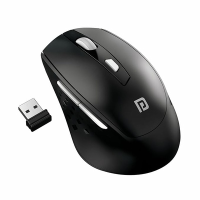 Portronics Toad 32 Wireless Mouse with 6 Buttons, 2.4 GHz Connectivity, 10m Working Range, Ergonomic Design, Adjustable Optical DPI, Auto Power Saving, for Laptop & PC